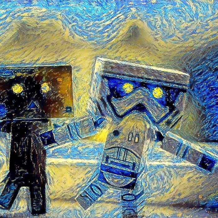 Neural style transfer artistic image, links to Aleksa Gordić's YouTube channel (The AI Epiphany)